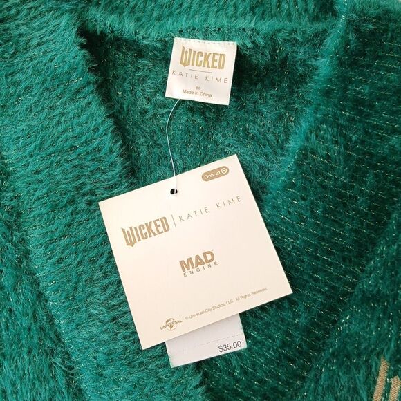 Wicked x Katie Kime Women's Logo Graphic Cardigan Emerald Green M NWT - Picture 5 of 8